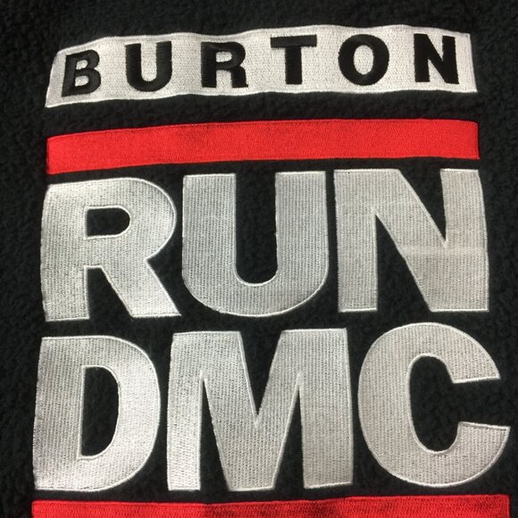 Burton RUN DMC Sweatshirt Fleece Soft XL Snowboarding Rap Old School NYC 80's - Picture 2 of 11
